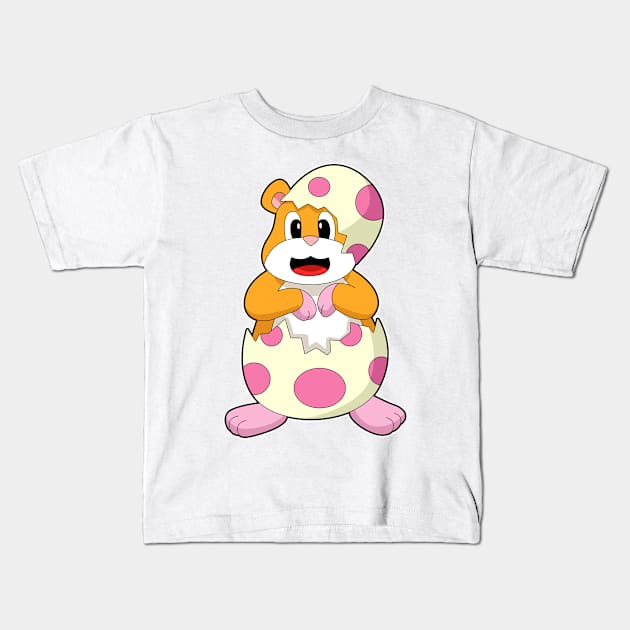 Hamster Eggshel Egg Kids T-Shirt by Markus Schnabel